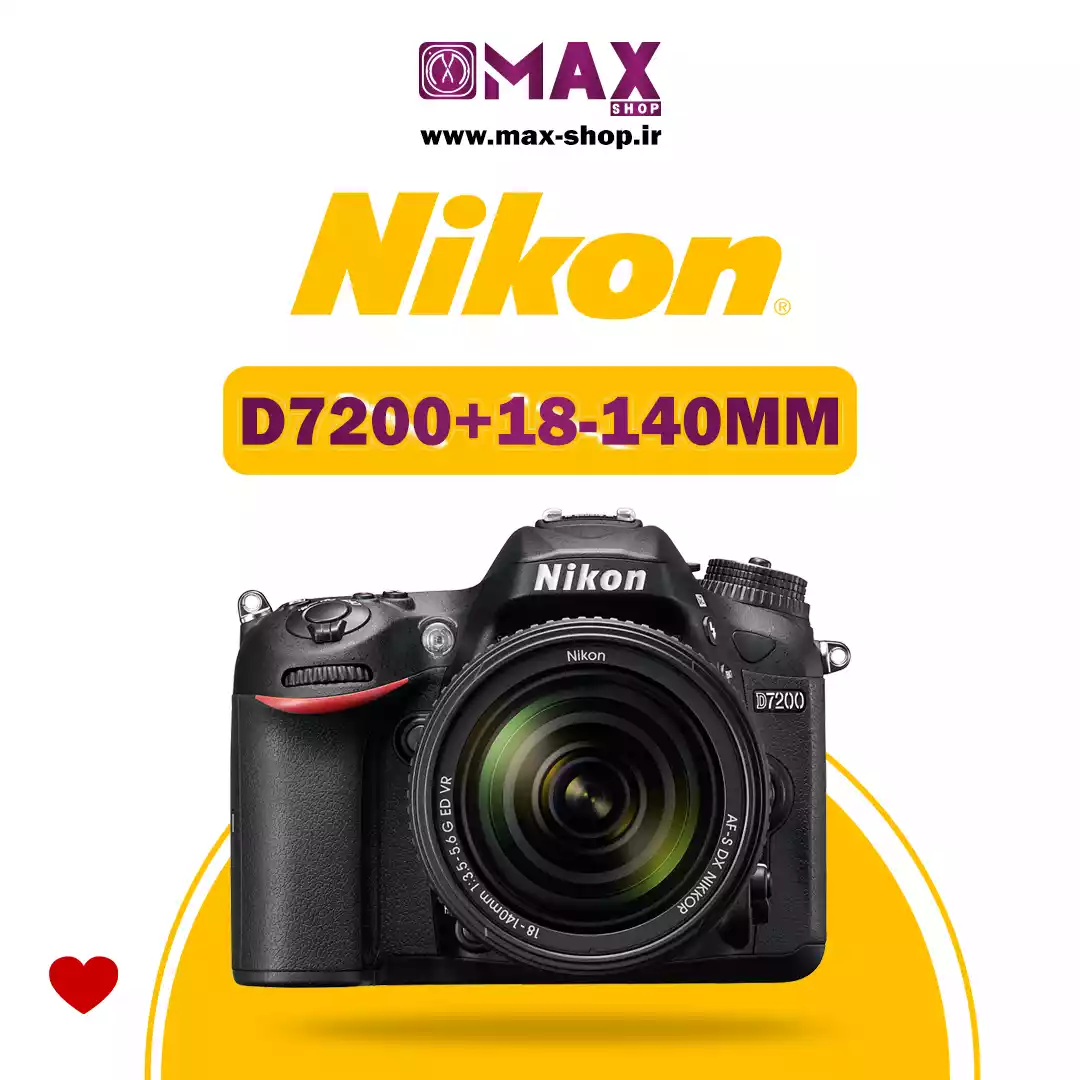 دوربین حرفه ای نیکون | Nikon D7200+18-140MM دست دو